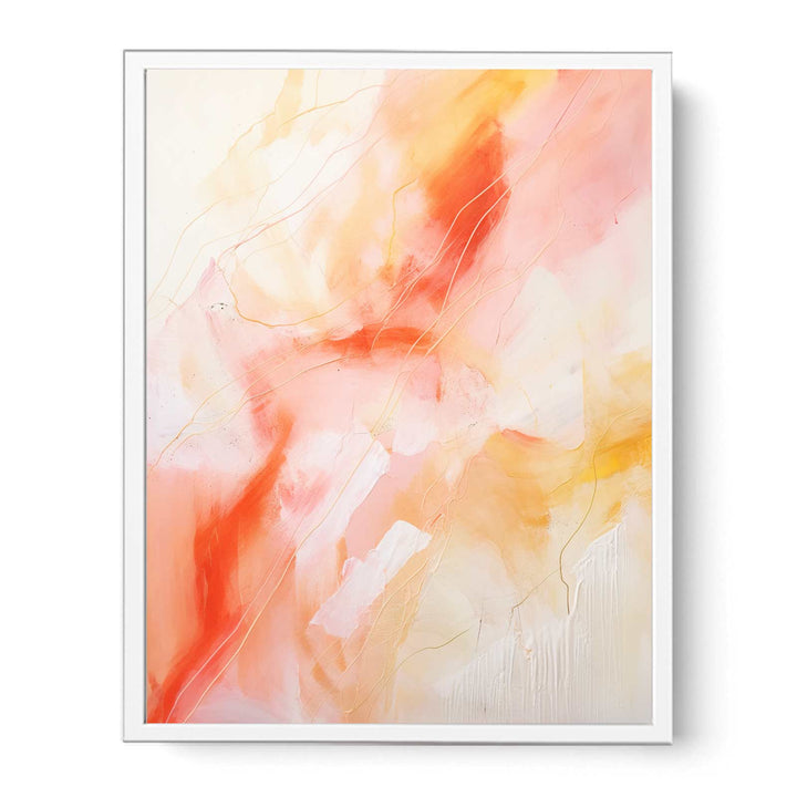 Orange Pink Abstract Painting