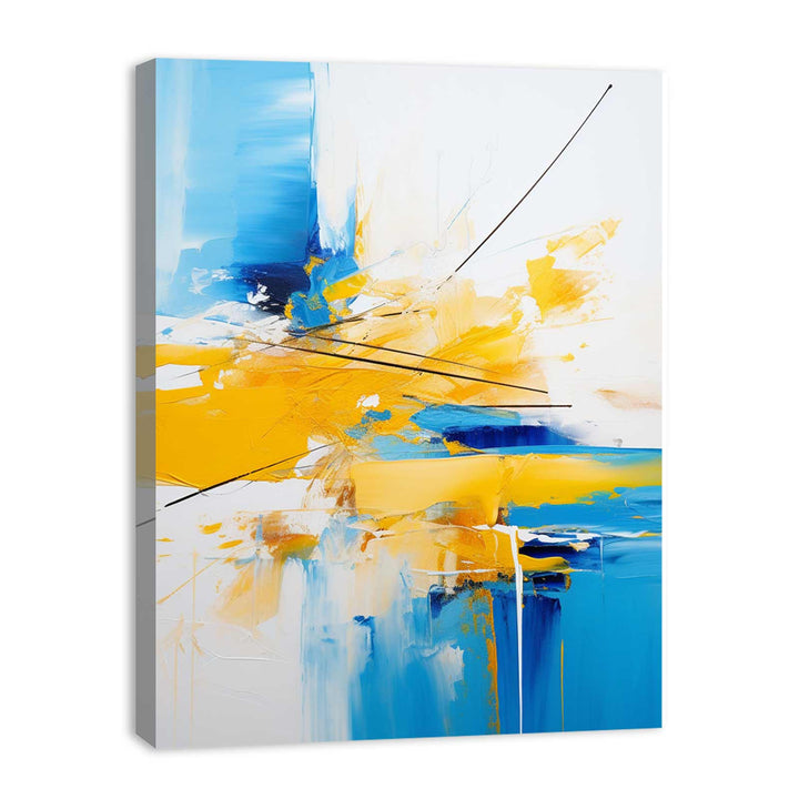 Abstract Painting Yellow And Blue