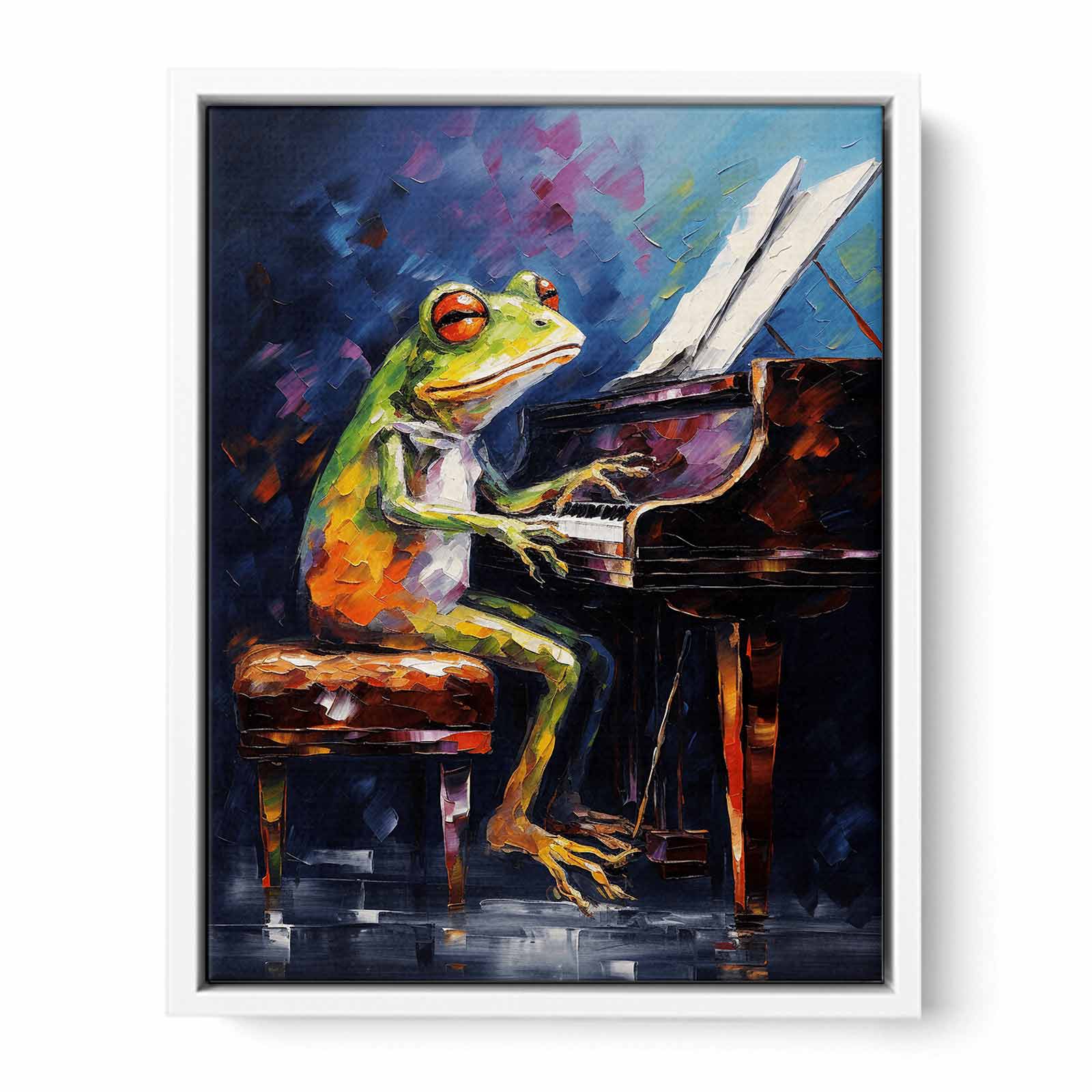 Frog Piano Modern Art Painting