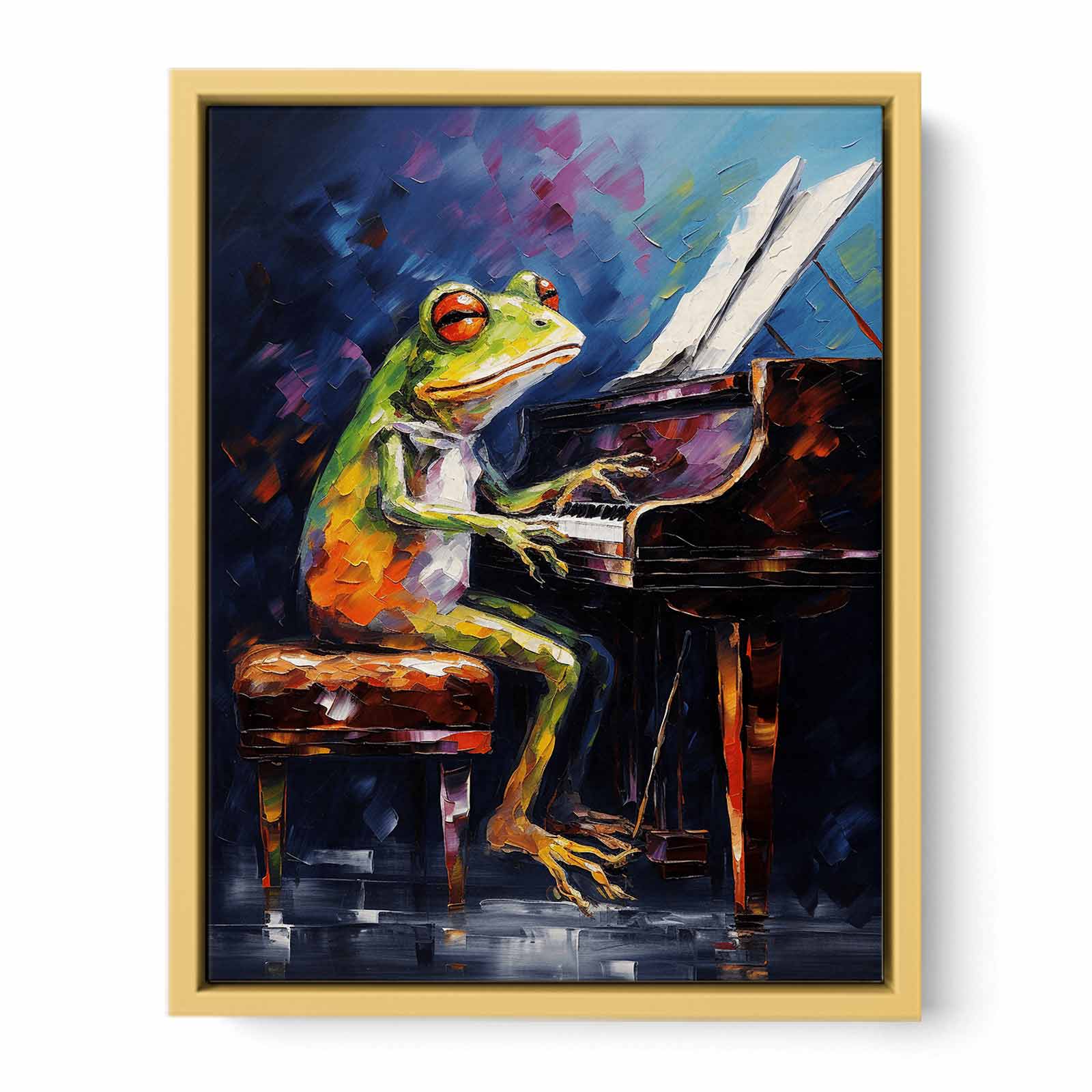 Frog Piano Modern Art Painting