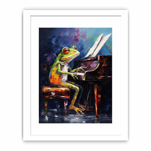 Frog Piano Modern Art Painting