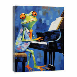 Frog Playing Piano