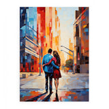 Contemporary Couple Stroll in City artwork preview
