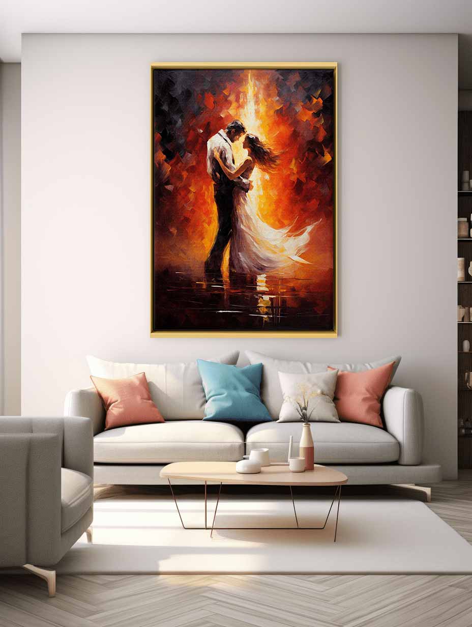 Abstract Couple Dancing Art