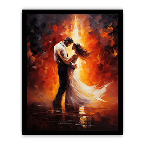 Abstract Couple Dancing Art