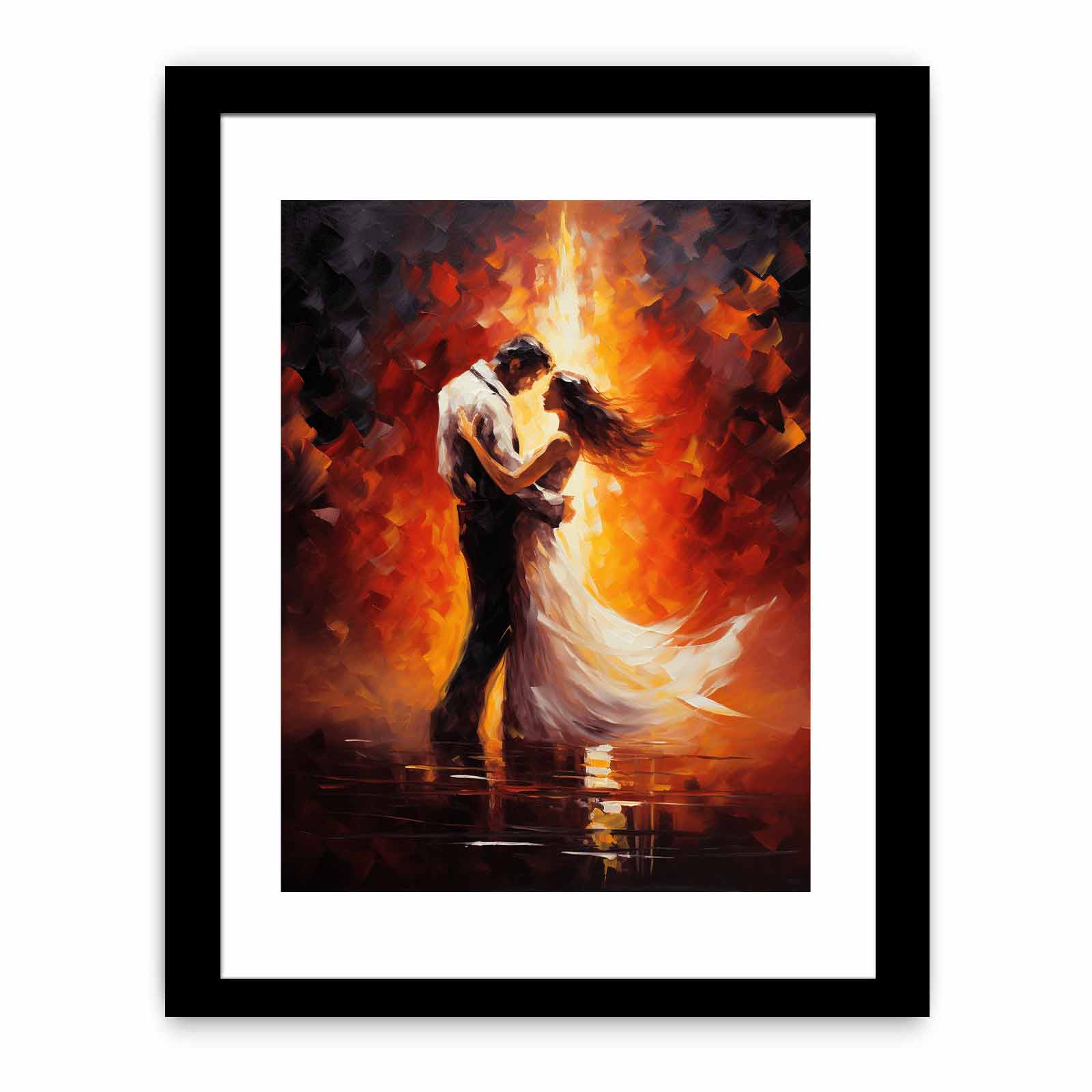 Abstract Couple Dancing Art