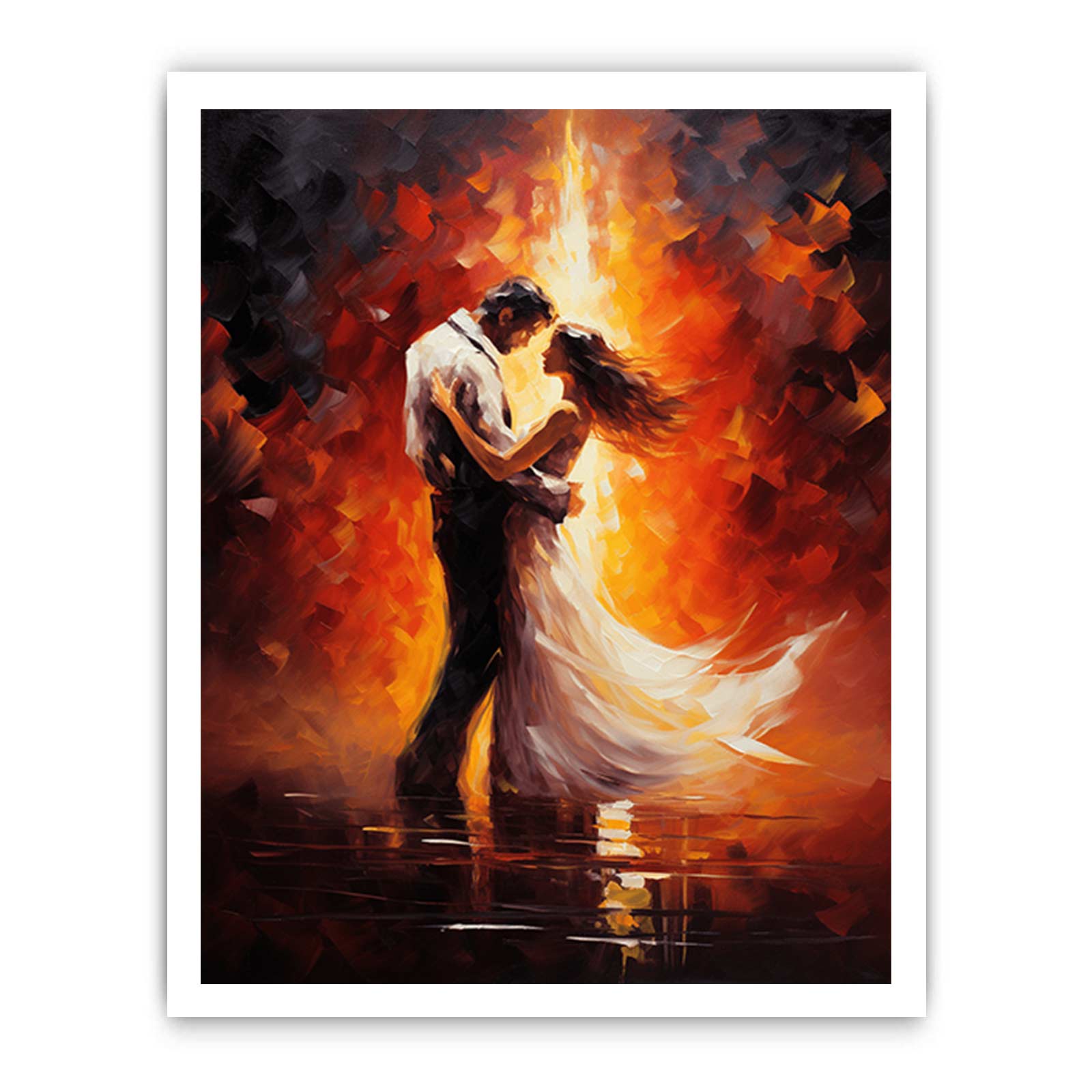 Abstract Couple Dancing Art