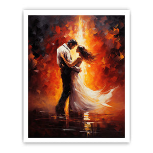 Abstract Couple Dancing Art
