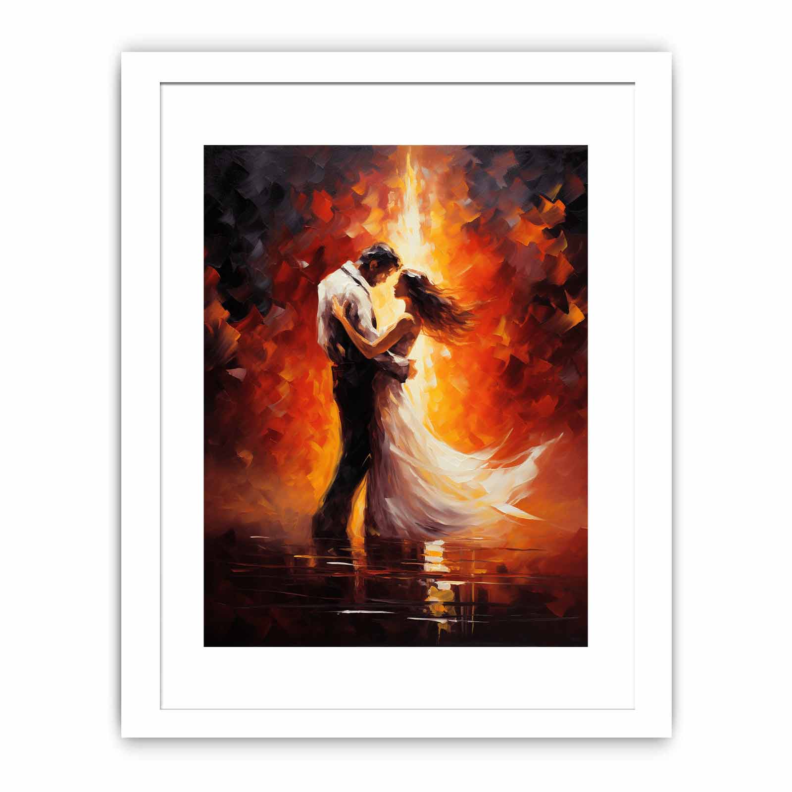 Abstract Couple Dancing Art