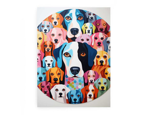 Modern Art  Dog Circle Painting