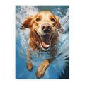 Dog Swimming Modern Painting