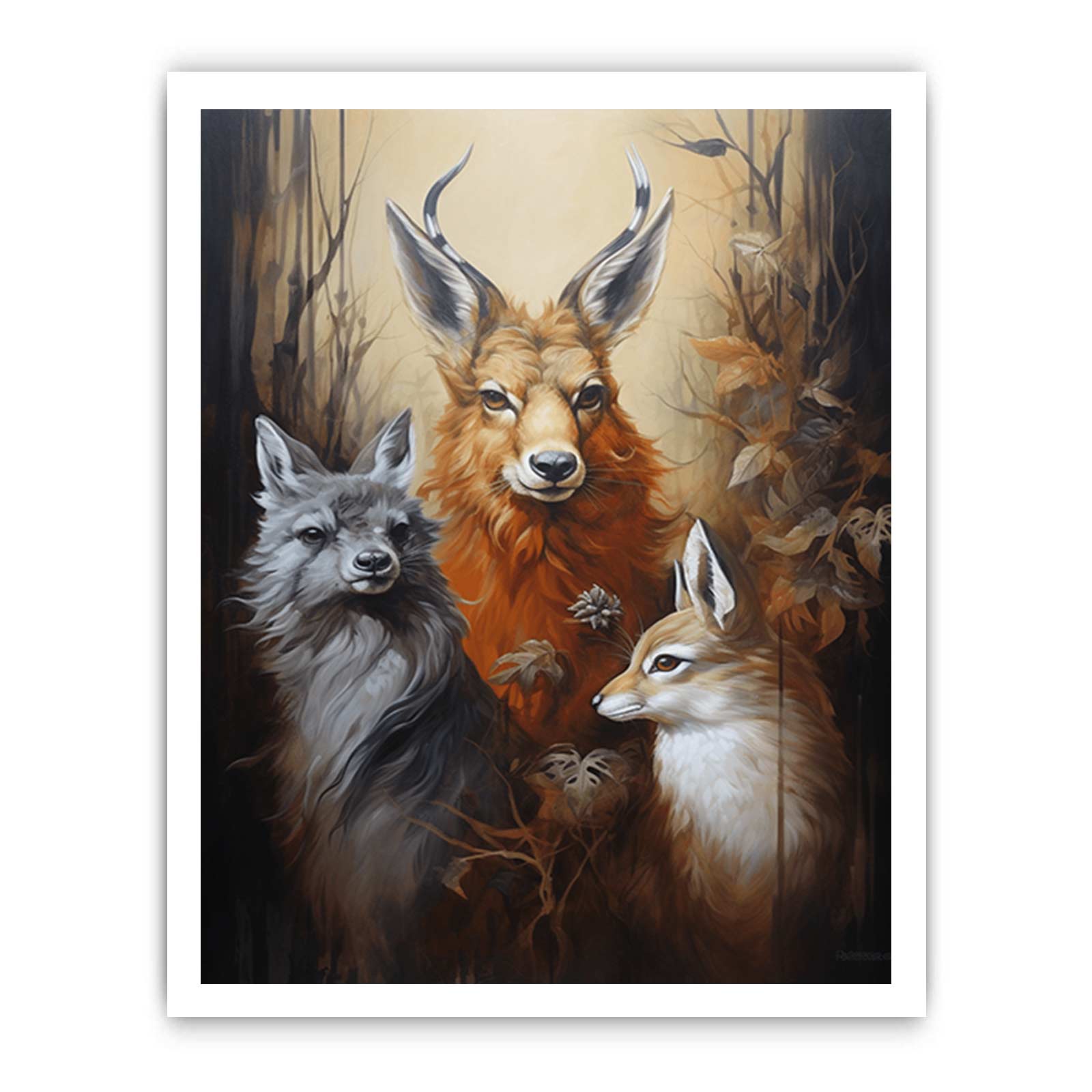Three Animal Modern Art  Painting
