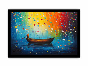 Boat Bubbles Modern Art Painting