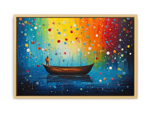Boat Bubbles Modern Art Painting