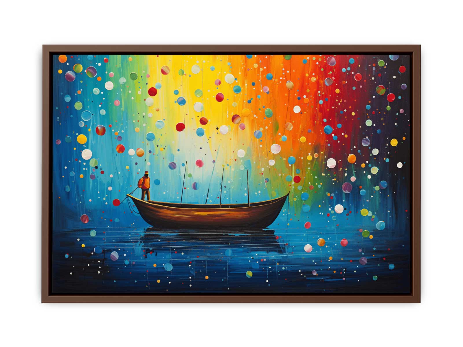 Boat Bubbles Modern Art Painting