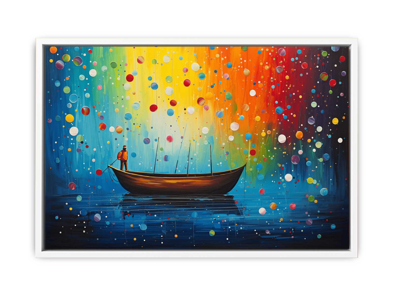 Boat Bubbles Modern Art Painting