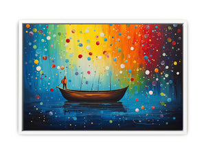 Boat Bubbles Modern Art Painting