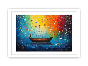 Boat Bubbles Modern Art Painting