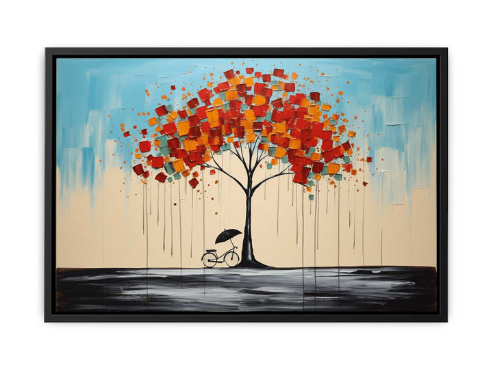 Cycle Tree Umbrella Modern Art Painting