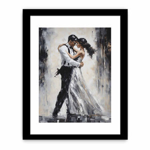 Black And White Couple Dance Modern Painting