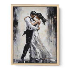 Black And White Couple Dance Modern Painting