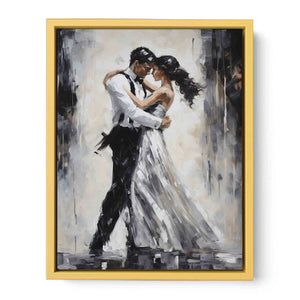 Black And White Couple Dance Modern Painting