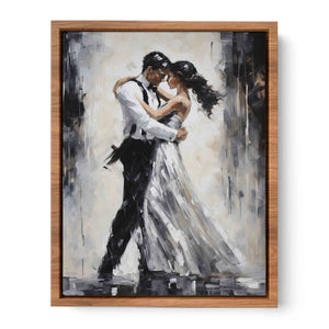 Black And White Couple Dance Modern Painting