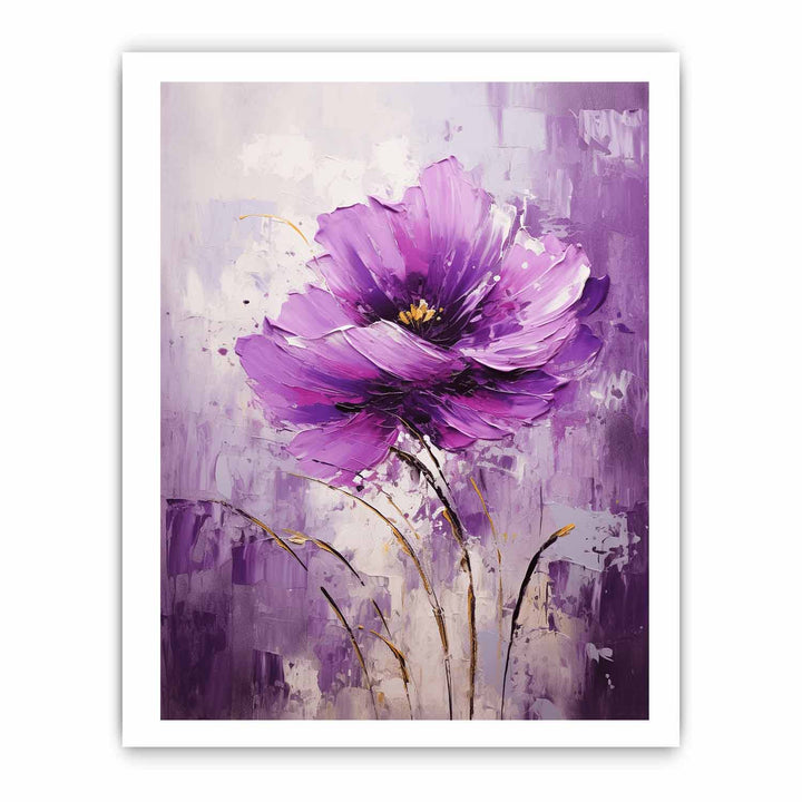 Purple Flower Modern Art  Painting