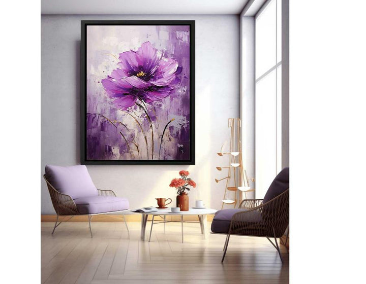 Purple Flower Modern Art  Painting