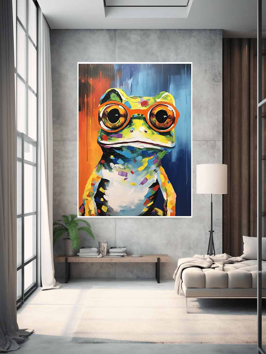 Frog  With Glasses Painting