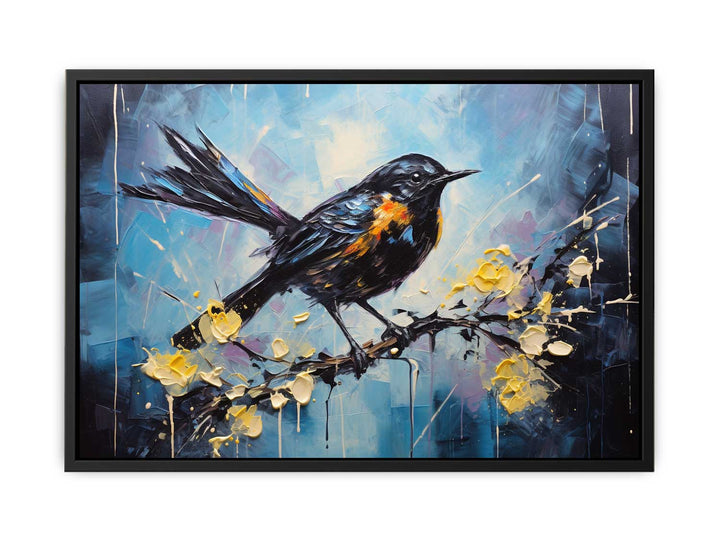 Bird Black Modern Art Painting