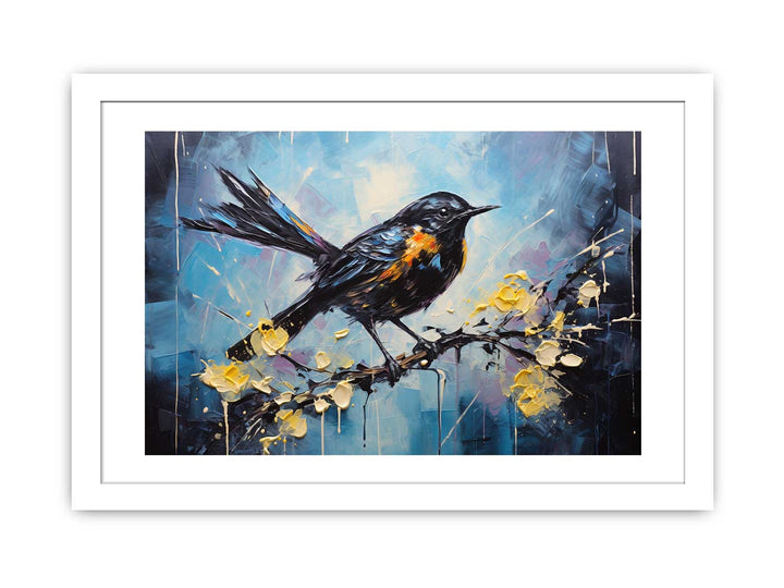Bird Black Modern Art Painting