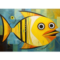 Modern Golden  Fish Art