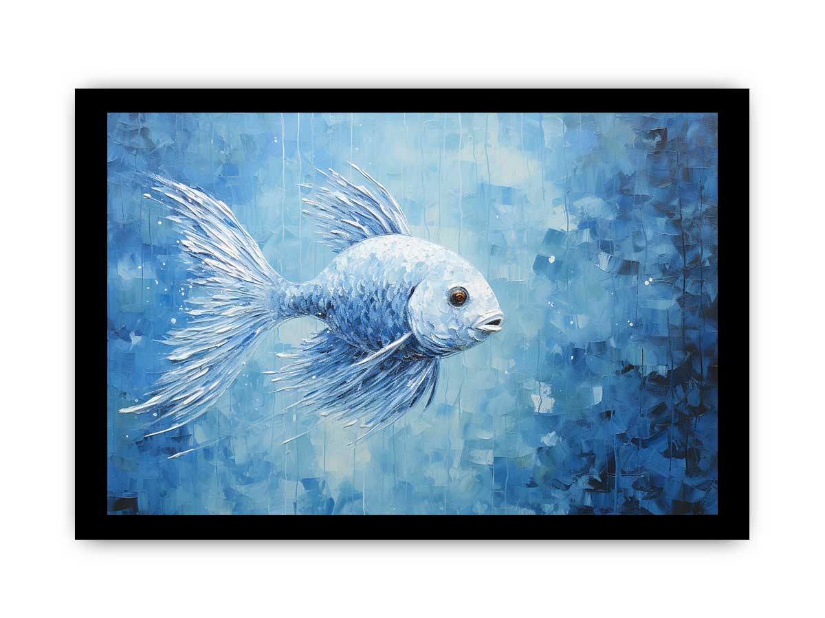 Modern Blue Fish Art