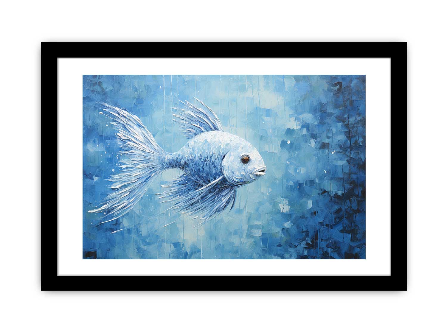 Modern Blue Fish Art