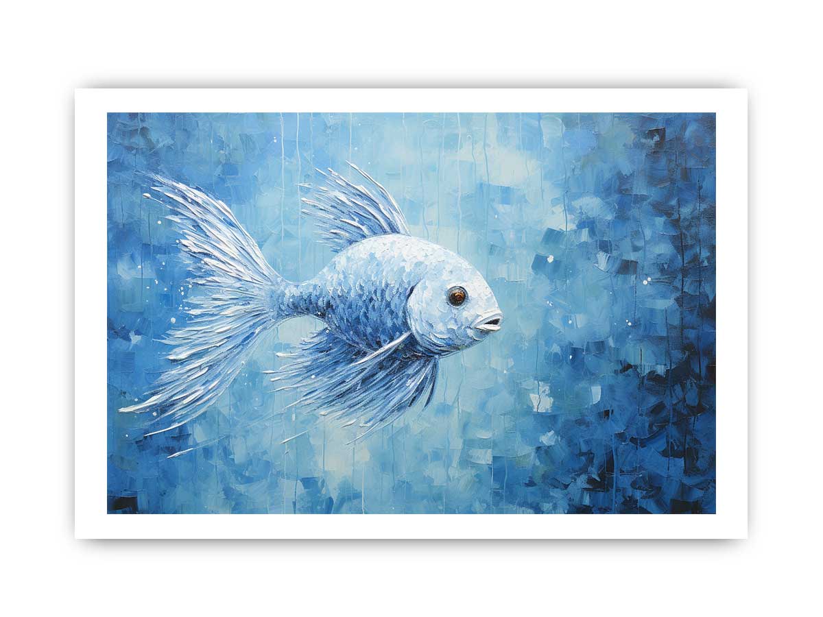 Modern Blue Fish Art