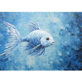Modern Blue Fish Art