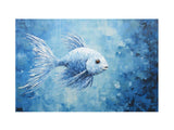 Modern Blue Fish Art artwork preview