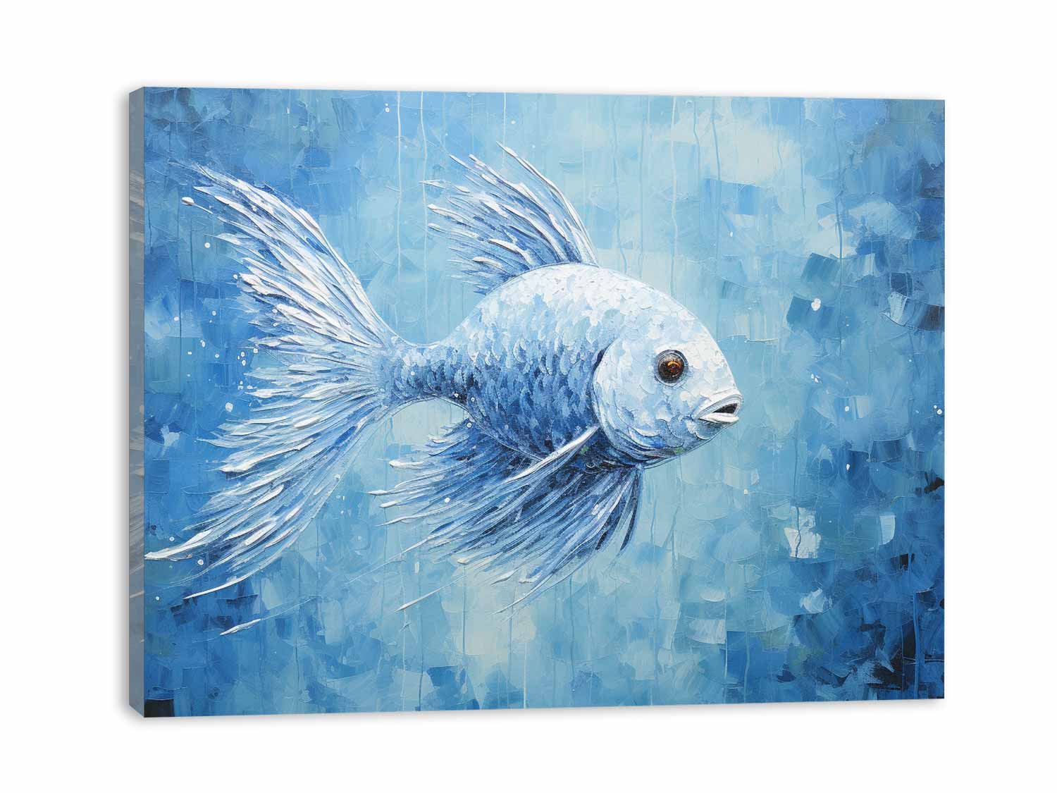 Modern Blue Fish Art