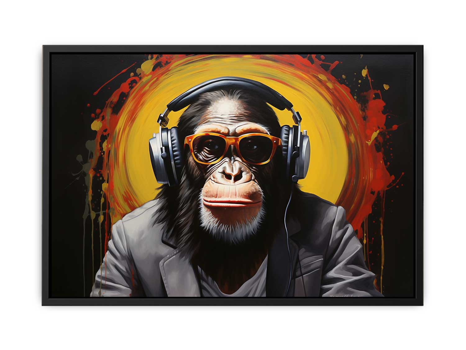 Modern Black Monkey Head Phone