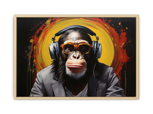 Modern Black Monkey Head Phone