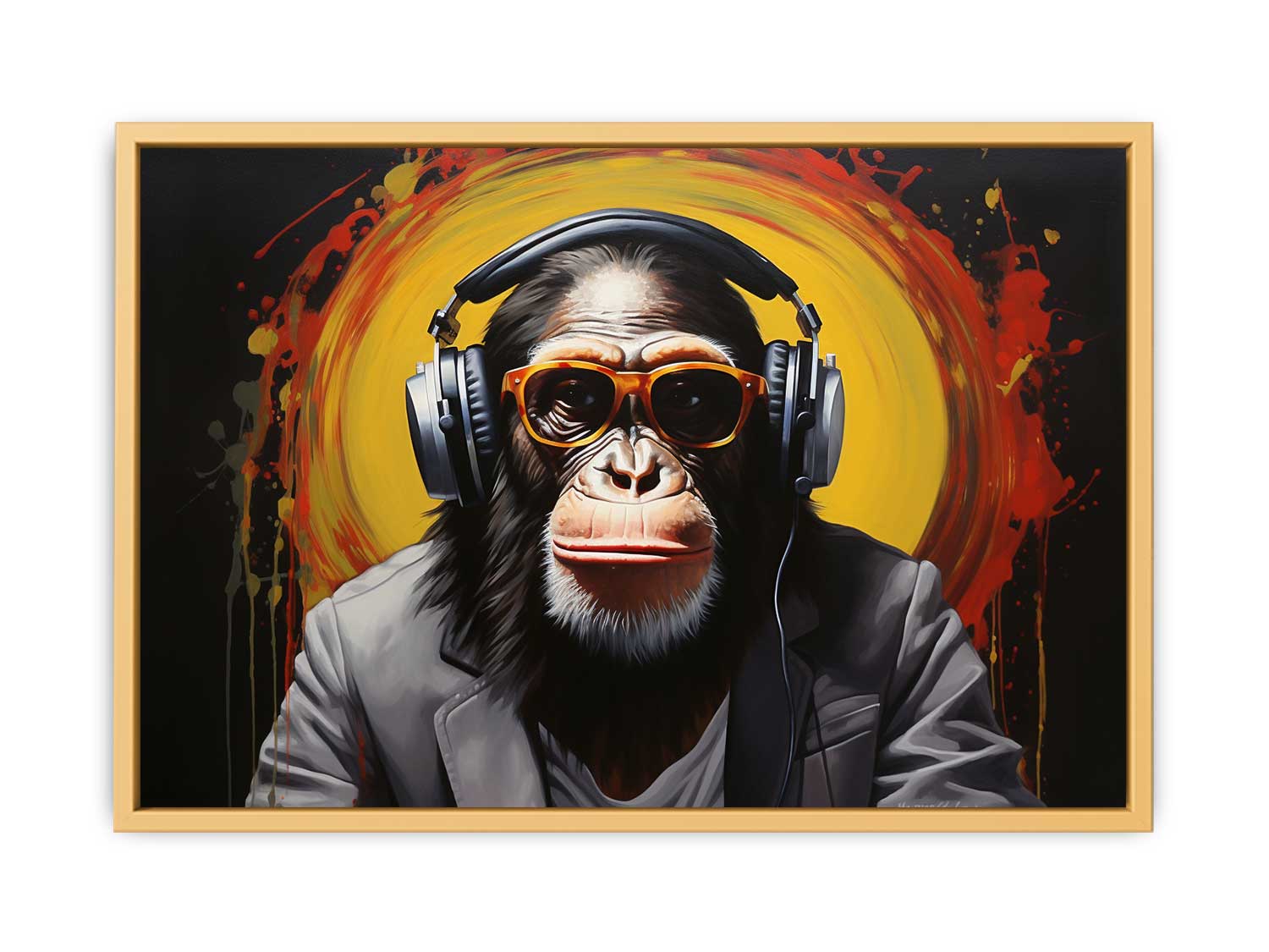 Modern Black Monkey Head Phone