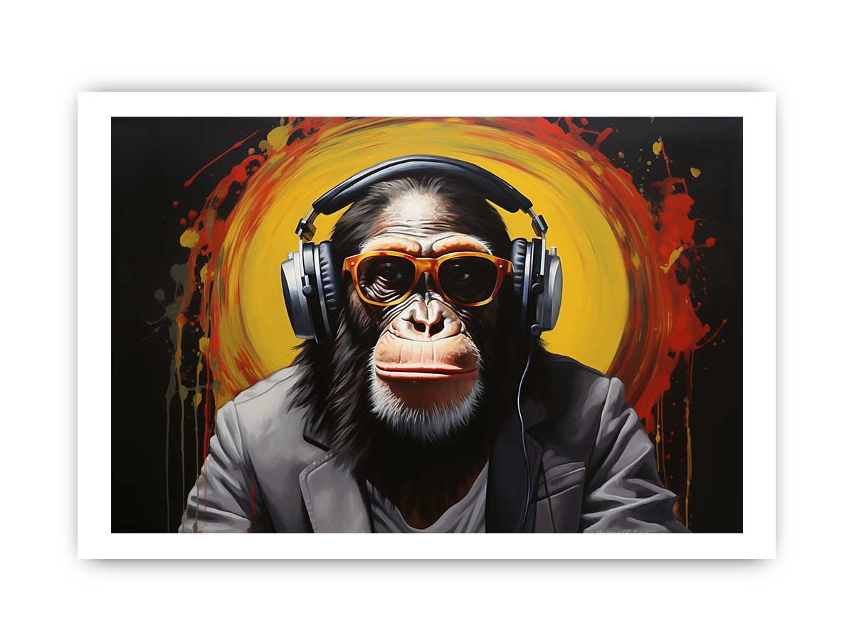 Modern Black Monkey Head Phone