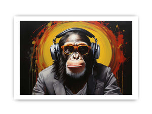 Modern Black Monkey Head Phone