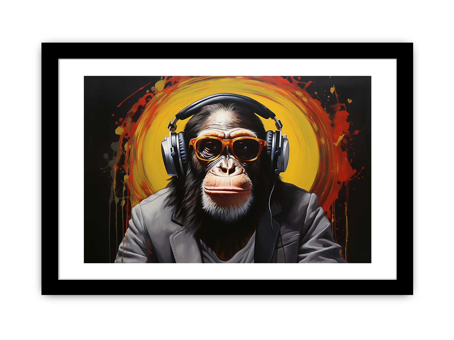 Modern Black Monkey Head Phone
