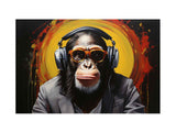 Modern Black Monkey Head Phone artwork preview