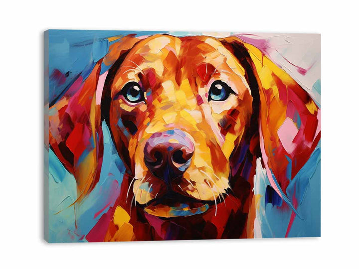 Modern Yellow Dog Art Painting