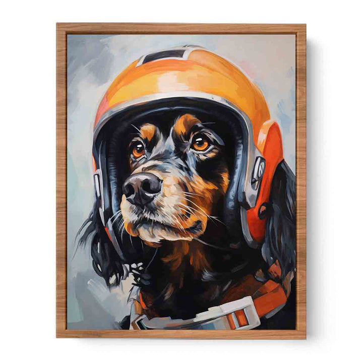 Modern Dog Helmet Art Painting