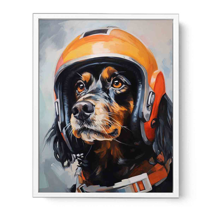 Modern Dog Helmet Art Painting