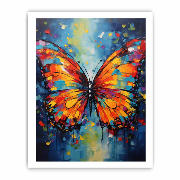 Colorful Butterfly Modern Art Painting